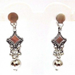 Silver Oxidized Earring Jhumka Jhumki Chandelier Dangle Drop Long - Fold Over 2